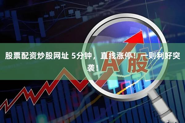 股票配资炒股网址 5分钟，直线涨停！一则利好突袭！